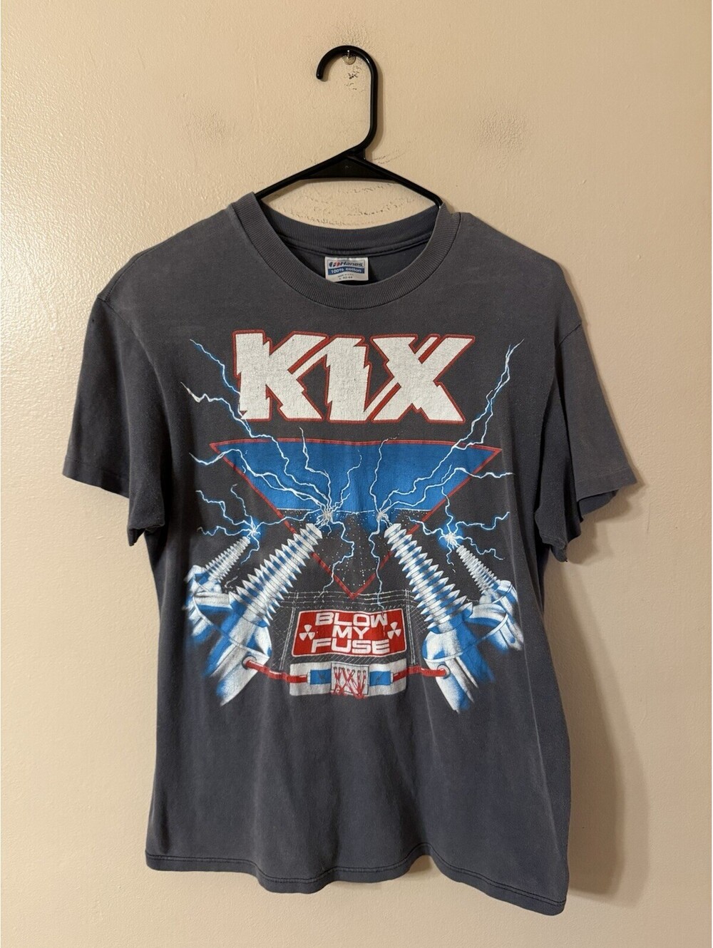 KIX Blow My Fuse 1989 Vintage T-shirt Single Stitch World Tour Size L